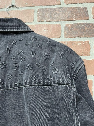 Taglia S - Giacca con bottoni in denim marca viola - Foto 8 di 12