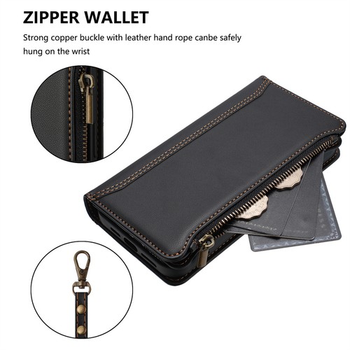 Magnetic Leather Wallet Zipper Cover for Xiaomi 15 Pro 15 14T 14 13 12 11 10T A3 - 第 10/17 張圖片