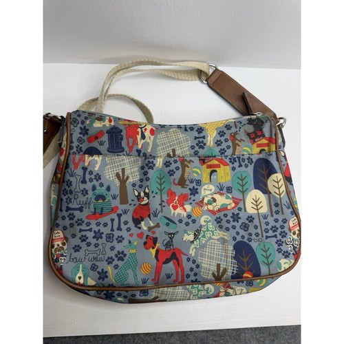 LILY BLOOM Adjustable Crossbody Bag Purse Dog Puppy Print Theme Whimsical - Picture 11 of 15