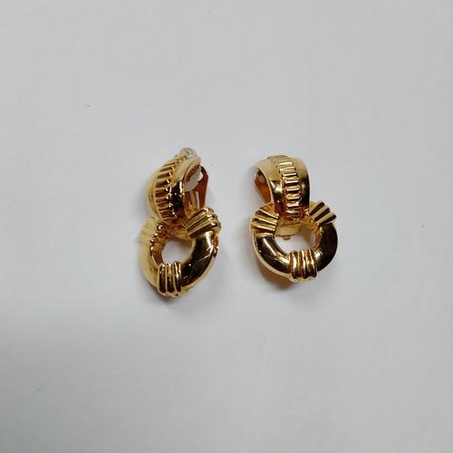 NO TARIFF Celine Necklace Earrings 4 set Gold Metal 4301980 - Picture 6 of 10