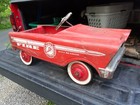 Vintage Murray Flat Face City Fire Dept Pedal Car Orignal!