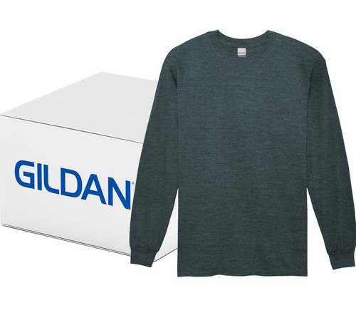 Gildan Erwachsene Ultra Baumwolle Langarm T-Shirt G2400 (12er Pack) dunkel meliert | Large - Bild 6 von 7