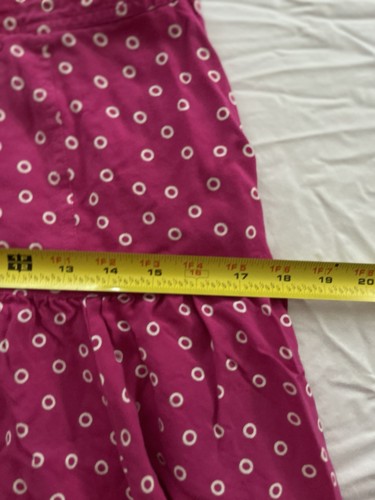 Guy Laroche Skirt Made In Paris Pink White Polka Dot A Line Flared Vtg Size 42 - Picture 4 of 7