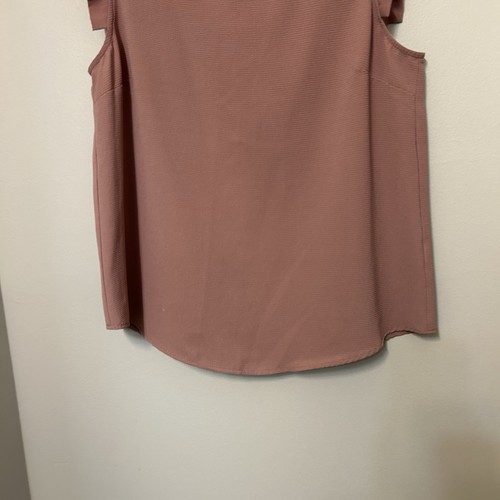 Monteau Womens Large Blush Pink Mauve Cap Sleeve Blouse Workwear - Picture 2 of 6