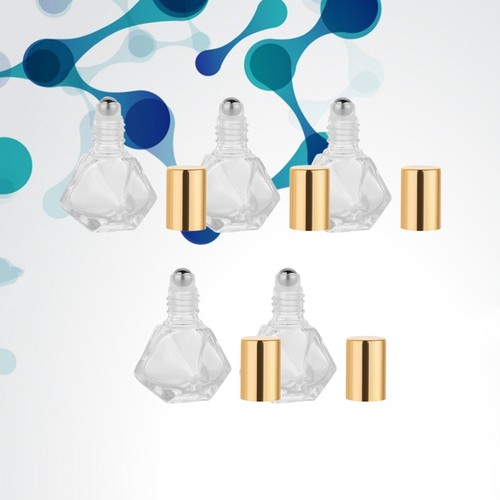 Botella de aceite esencial de 5 piezas envase de cosméticos botellas de muestra rollo de viaje - Imagen 6 de 12