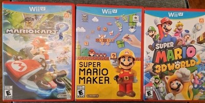 Wii U Mario Game Bundle: Super Mario 3D World, Mario Kart 8, Super Mario Maker