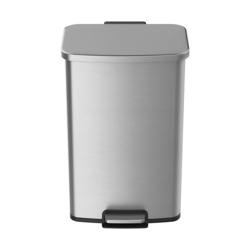 Step Trash Can Kitchen Stainless Steel Garbage Bin Removable Bucket 13.2-gallon - Picture 2 of 9