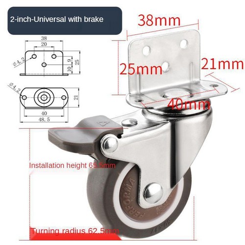 Silent Swivel Wheels for Moving Furniture Chair Crib 20kg Load Capacity - Picture 21 of 71