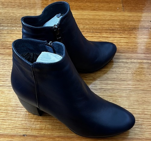 MAGNINI Ladies Dark Blue Navy “Dusk” Zip Up Leather Boots 36 / 5.5 AU Like New - Bild 6 von 16