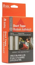 2 PACK Duct Tape, 2" x 50" 2 Count