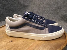 VANS Old Skool Low Mens Size 10.5 US Gray Navy Check Canvas Skate Shoes Sneaker