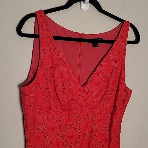 Lauren Ralph L elegantes rotes Spitzenkleid Gr. 14 Büro Business Freizeit Kirche - Bild 2 von 8