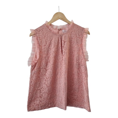 Coast Blush Lace Trim Sleeveless Top Uk 18 Bnwt - Wedding- Party