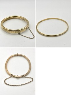 Antique Vintage Gold Filled BANGLE BRACELETS Lot 3 #913F