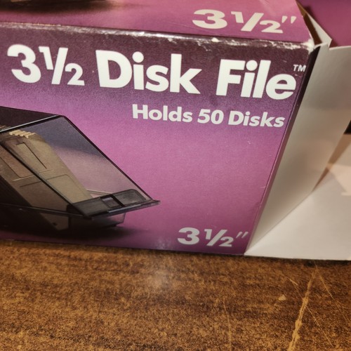 NEW in Box Vintage 1991 SRW DISK FILE Case HOLDS UP TO 50 3.5 DISKETTES 4 Divid - Photo 5/7