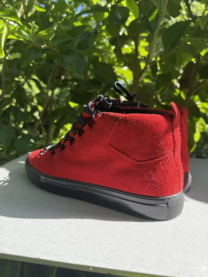 Zapatillas deportivas BALENCIAGA Arena Pavot rojas gamuza negras con cordones talla 39 Foto 3 de 4