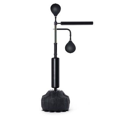 Uimoso 2-in-1 Boxsack und Reflexball für Boxtraining höhenverstellbar Schwarz