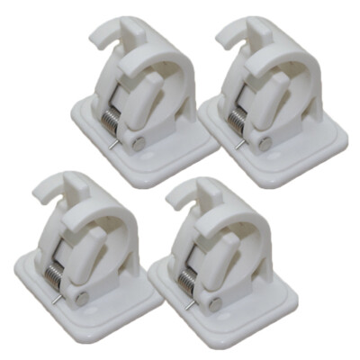 Curtain Pole Holder 4//8 Pieces Self-Adhesive Curtain Pole Holder Transparent for 15-40mm Diameter Pole with Screws