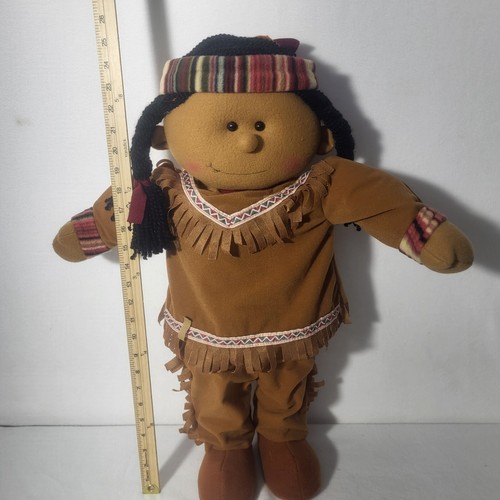 VINTAGE PRIMA CREATIONS NATIVE AMERICAN STAND UP DOLL DECOR THANKSGIVING - Picture 2 of 7
