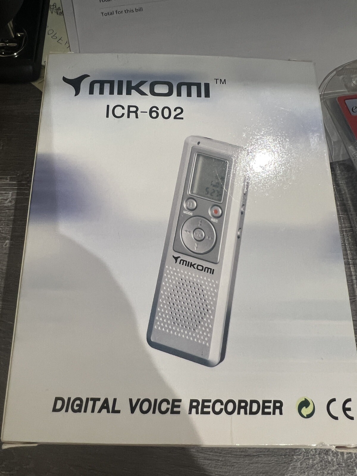 Voice Recorder Mikomi ICR 602 Digital Audio Dictaphone Dictation