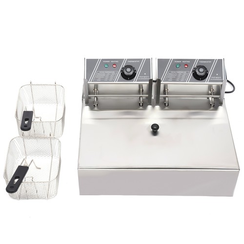 12L Electric Deep Fryer Single Tank Stainless Steel Commercial Fry Cooker 5000W - Picture 3 of 23