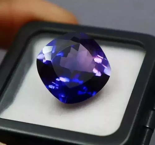 Natural Certified Purple Blue Cushion Cut Tanzanite 9.95 Ct+ Loose GK Gemstone - 第 1/7 張圖片