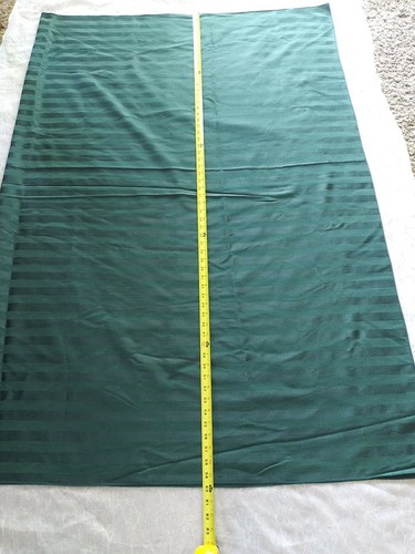 Green Pinstriped Christmas Cloth Tablecloth 82 X 60" - Picture 4 of 5