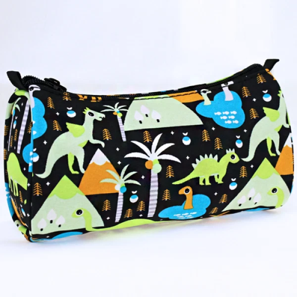 MOCHILA BOLSA DE ALMUERZO PARA NIÑOS ESTUCHE DE 3 Piezas Set Dinosaurio Tema Negro Verde Nuevo con Etiquetas Foto 4 de 4