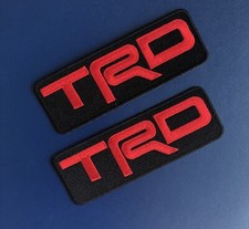 Set Of Two 2 TRD Toyota Racing Development Iron On Patch. 5  x1.75  Solid Red