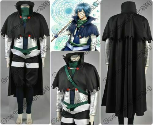 Fairy Tail Mystogan Cosplay Costume Halloween Outfit Full Set & - Picture 1 of 6