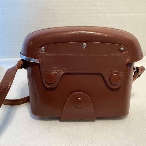 Vintage Viscount Aires Hartschale gefüttert Leder Kameratasche mit Riemen Japan - Bild 3 von 16