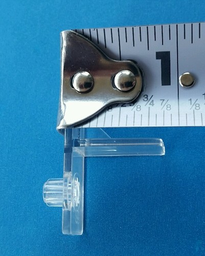 36 New Clear 1/4" Plastic Shelf Support clip - Picture 5 of 6