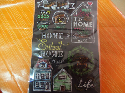 Hobby Fun - 3D Sticker Sweet Home - Häuser / Vogelhaus / Türschilder + Sprüche