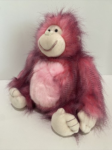 Gund Fab Pals Ramona il Gorilla Rosa Crimpato Piumato Bicolore 11" Peluche Morbido - Foto 6 di 12