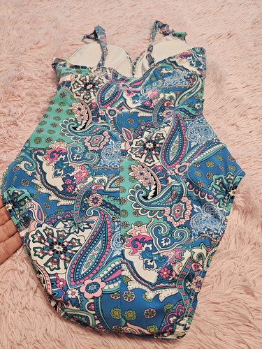 Love Your ASSETS by Sara Blakely SPANX Women's Size S Paisley One Piece Swimsuit - Picture 6 of 9