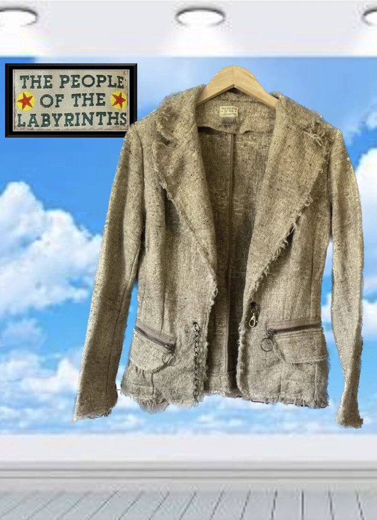 PEOPLE OF THE LABYRINTHS : Women’s Artisan Tweed Blazer Jacket : U.K. 10-12