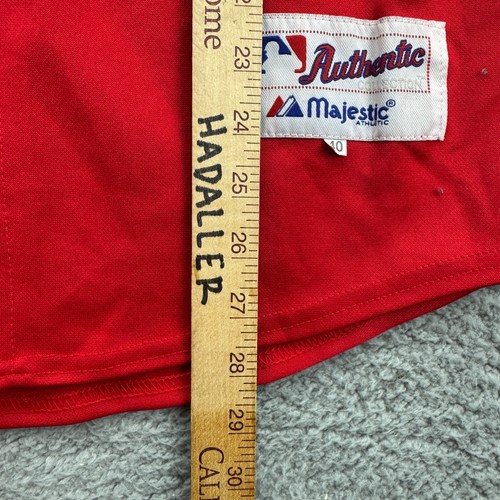 Mike Trout 2011 Los Angeles Angels Alternate Red w/ 50th Patch Men's Jersey - Picture 10 of 12