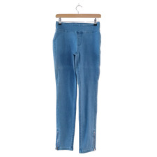 Dannii Minogue Ankle Zip Pull-On Jeans - Mid Wash Blue, UK Size 12 New