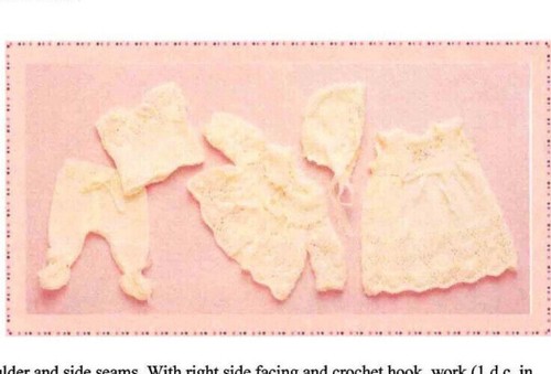 Knitting pattern copy 2344. Dolls clothes outfits for 14" dolls. 3ply - Picture 2 of 2