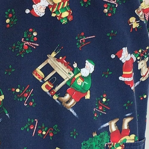 Santa Claus Scrub Women's 2XL Santa Presents Workshop Tree Candy Canes - Picture 9 of 11