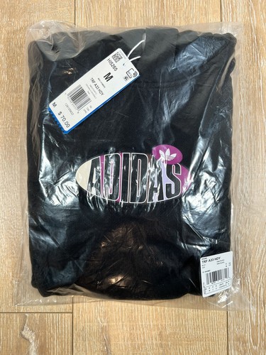 Sudadera con capucha Adidas originales para hombre talla M trébol A33 negra - Imagen 5 de 5