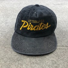 Vintage Pittsburgh Pirates Hat Corduroy Script Spell Out Sports Specialties