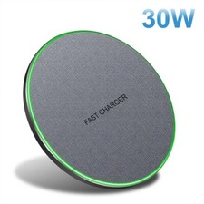 US 30W Wireless Charger Charging Mat For Apple iPhone 16e 15 14 Samsung S25 Edge