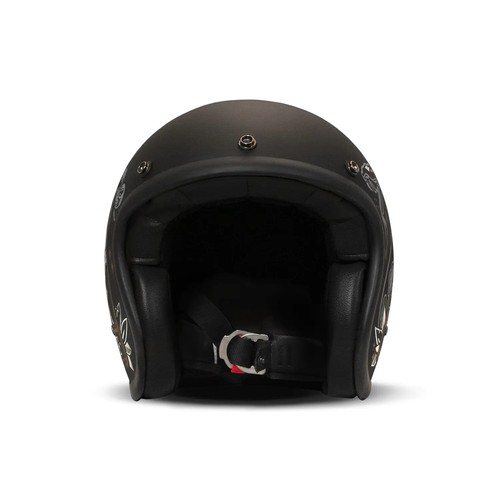 DMD Retro Cards Motorradhelm (Schwarz/Grau/Gold) Gr: M (57) - Bild 2 von 5