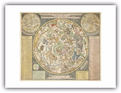 Carel Allard : "Star Chart of the Northern Sky" (c.1722-1750) — Fine Art Print - Picture 4 of 7