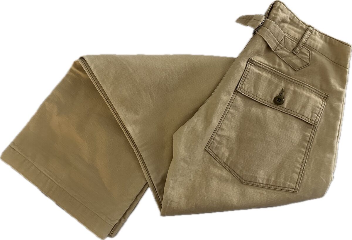 ORSLOW Tan Buckle Back ARMY FATIGUES Sz-1 (30x30) Made in