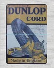 unframed wall decor Dunlop Cord Made in England metal tin sign