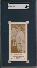 Babe Ruth 1928 George Ruth Candy Co. # 5 SGC 3 Rare Card Only 23 SGC graded