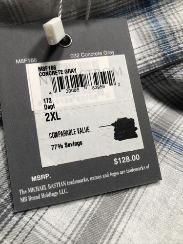 Michael Bastian Long Sleeve Button Down Shirt Men Size 2xl - Picture 7 of 8