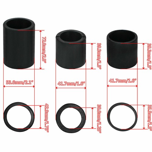 Black 48" Stainless Steel Radiator Flexible Coolant Water Hose Kit + 4X Caps New - Bild 5 von 8